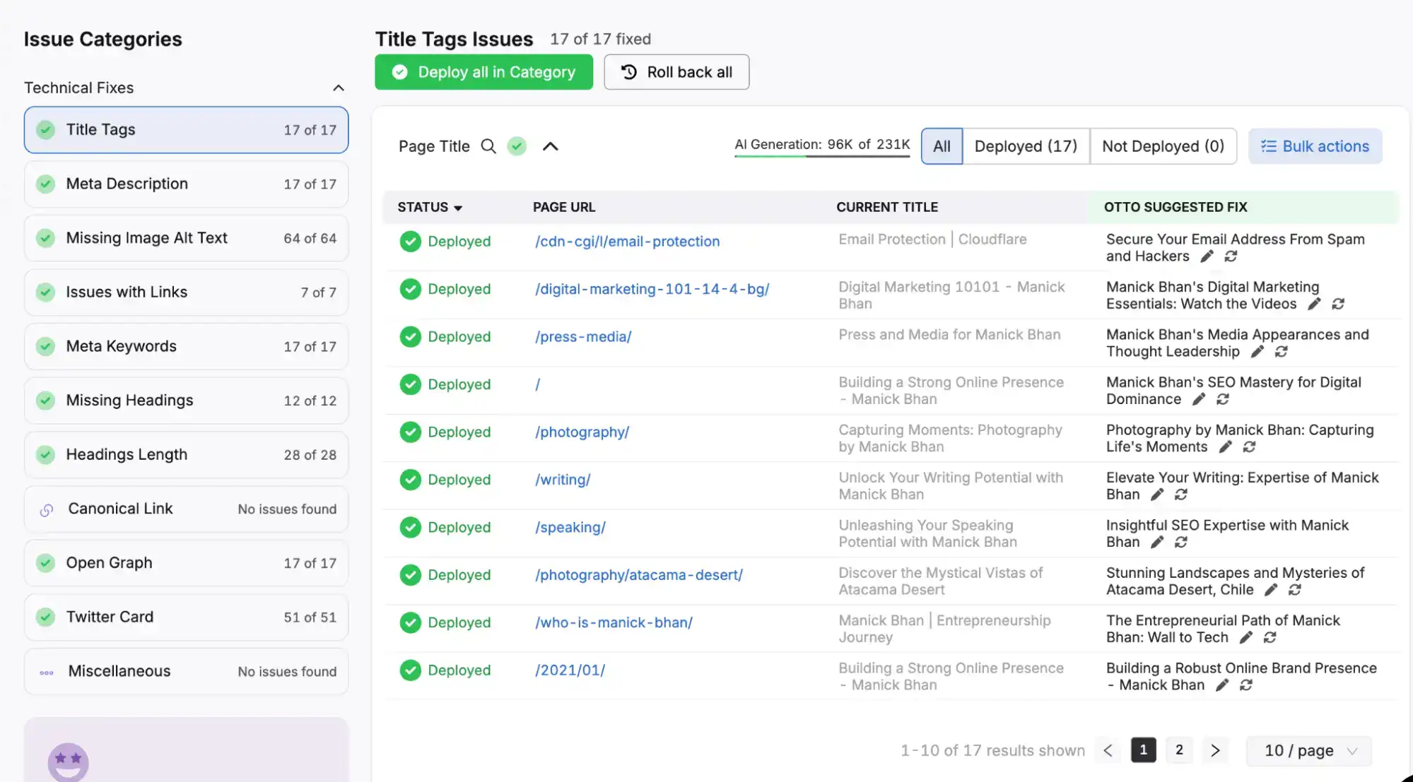 Advanced SEO software dashboard with analytics and keywords.